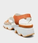 Модерни бели сандали с оранжеви акценти 226206-1428 orange-white, снимка 2
