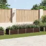 vidaXL Градинска висока леха кафява 320x80x45 см поцинкована стомана, снимка 2