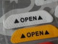 Светлоотразителни Стикери Отворено OPEN за врата 4 броя , снимка 3