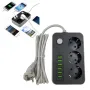 5600 Разклонител с 3 гнезда и 6 USB порта за бързо зареждане, снимка 1