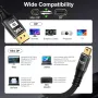 Кабел Mini DisplayPort към DisplayPort 2.1, DP 16K, двупосочно предаване(Mini DP към DP2.1 16K-3M), снимка 8