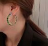 Халки с зелени кристали цирконий, снимка 2