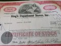Сертификат за 10 акции (САЩ) | King's Department Stores Inc. | 1968г., снимка 3