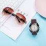 Мъжки подаръчен комплект, красиво опакован ръчен часовник и комплект слънчеви очила 2 в 1 , снимка 3