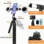 Нов Селфи Стик Трипод с 2 LED Лампи Bluetooth Пулт 360° Ротация за снимки фото, снимка 3