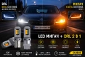 LED МИГАЧ + DRL 2 В 1 (БЯЛО/ЖЪЛТО) – CANBUS БЕЗ ГРЕШКА, снимка 2