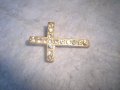 СТАРО ПОСРЕБРЕНО КРЪСТЧЕ с ФАСЕТИРАНИ ЮВЕЛИРНО КРИСТАЛИ АРТ МЕДАЛЬОН 21935, снимка 7