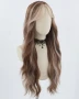 Кафява вълнообразна перука с руси кичури, снимка 3