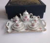 Сервизче за чай в скала 1:12 за кукленска къща, колекционерско Reutter Porzellan Germany, снимка 2