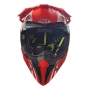 Кросова Каска за Мотокрос и Ендуро, Cross Helmet, Red/ White, снимка 5