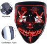 LED Glow неонова страшна Парти маска/Клуб/Коледен косплей/4 режима, снимка 4