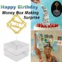 Кутия за пари банкноти за изненада от торта изскачащи с топер Money Box Making Surprise Банкомат, снимка 1 - Други - 29504460