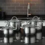 Комплект тенджери Cheffinger - 8 части инокс, снимка 6