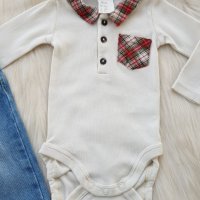 Боди риза H&M и дънки за бебе 0-3 месеца, снимка 13 - Комплекти за бебе - 42200986