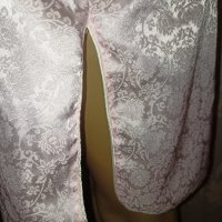 Къс сатенен халат в розово и екрю -Л, ХЛ, снимка 5 - Бельо - 38352596