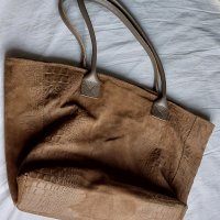 Луксозна кожена чанта тип Биркин от истинска кожа, Италия, снимка 7 - Чанти - 42378492