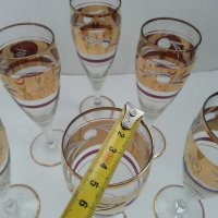 антикварни чаши с позлата  гравирани, снимка 3 - Антикварни и старинни предмети - 31628526