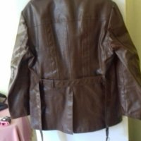 Мъжко сако от изкуствена кожа + тениска, снимка 2 - Сака - 34546260