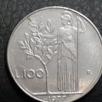 100 лири Италия 1977, снимка 2 - Нумизматика и бонистика - 31044826