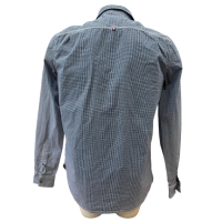 Мъжка риза SUPERDRY размер M синьо бяло каре, снимка 3 - Ризи - 44569547
