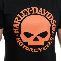 Нова мъжка тениска с дигитален печат HARLEY DAVIDSON с гръб, Череп, снимка 6 - Тениски - 37670218