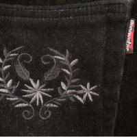джинси термо черни дамски зимни чисто нови ватирани №30 с ликра и бродерии , снимка 5 - Панталони - 39733800