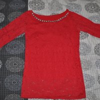 Дантелена блуза, снимка 1 - Блузи с дълъг ръкав и пуловери - 31894266