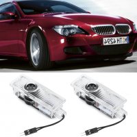 Плафони LED за врати на кола с проектор лого за BMW 1 3 5 6 7 Series Fit X1 X3 X5 X6 Z E81 E83 , снимка 1 - Аксесоари и консумативи - 37444251