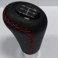 Топка за скоростен лост универсална с червени шевове – 5 скорости, снимка 1 - Аксесоари и консумативи - 33976559