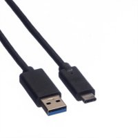 Кабел USB-A към USB Type C 3.1 Roline 11.02.9010 Черен, USB-A към USB Type C M/M, снимка 3 - USB кабели - 31315250