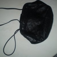 Ретро кожена чанта закопчалка кост и единична  дръжка черен  цвят   естествена кожа, снимка 3 - Чанти - 37367474