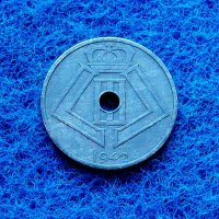 25 центимес Белгия 1942-редки, снимка 2 - Нумизматика и бонистика - 32028474