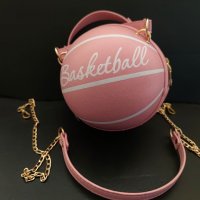 Страхотна розова чантичка във формата на баскетболна топка много красива чисто нова , снимка 2 - Чанти - 37330909