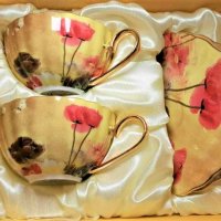 Комплект за кафе/чай  от костен порцелан, снимка 7 - Подаръци за рожден ден - 28394889