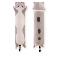 ✨Плюшена играчка и възглавница сива котка - 90 см, снимка 1 - Плюшени играчки - 44624803