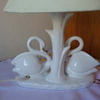 Ретро настолна лампа с порцеланови лебеди.     , снимка 7 - Настолни лампи - 42407248