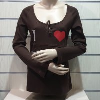 Нова дамска блуза с дълъг ръкав и трансферен печат I Love Bulgaria (Аз Обичам България), снимка 2 - Блузи с дълъг ръкав и пуловери - 29608590