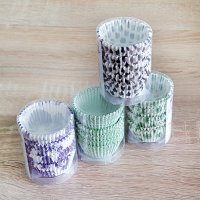 1042 Хартиени форми за мъфини чашки за мини мъфини 100 броя в комплект, снимка 4 - Форми - 31066010