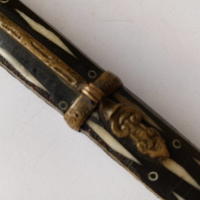 Уникален старинен нож, кама., снимка 3 - Антикварни и старинни предмети - 44524299