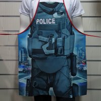Нова мъжка забавна готварска престилка Полицай (Police), снимка 2 - Подаръци за мъже - 30723164