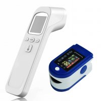 КОМПЛЕКТ безконтактен термометър и оксиметър (уред за измерване на сатурация, пулс и оросяване), снимка 15 - Уреди за диагностика - 31512445
