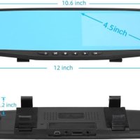 Огледало за заден ход с видеорегистратор+ камера, 6001, снимка 2 - Аксесоари и консумативи - 42427651