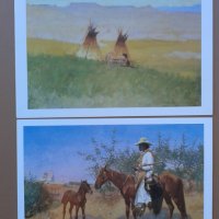 "Западно изкуство(Western Art)"върху 7 двойни картички.Издадени в САЩ, снимка 2 - Колекции - 29722201