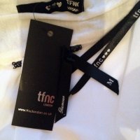 TFNC London Нова рокля без ръкав бяла с черни пайети , снимка 10 - Рокли - 29627133