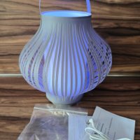 Акумулаторна лампа с дистанционно- Бяла + цветна светлина. , снимка 2 - Външни лампи - 42752907