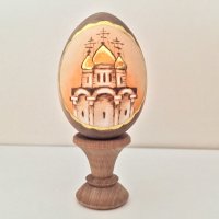 Великденско яйце, дървено №2 - храм, снимка 3 - Декорация за дома - 38194632