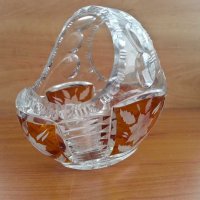 Кристална кошница купа цветен кристал, снимка 12 - Антикварни и старинни предмети - 29702522
