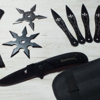 Нож , комплект от 4 остриета и Японски звезди, снимка 3 - Ножове - 42763729