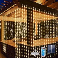 Нови Слънчеви 300 LED светлини лампички за завеси 3x3м. Декорация Украса Дом, снимка 1 - Други - 42523921