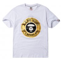 Тениска AAPE Now by A Bathing Ape (BAPE) - XL White Gold Foil бяла, снимка 7 - Тениски - 25803757